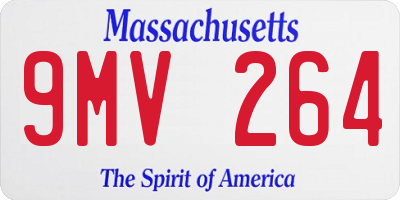 MA license plate 9MV264