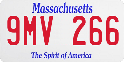 MA license plate 9MV266