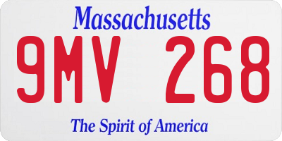 MA license plate 9MV268