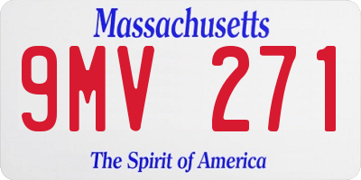MA license plate 9MV271