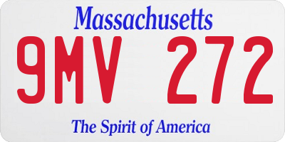 MA license plate 9MV272
