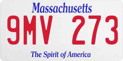 MA license plate 9MV273