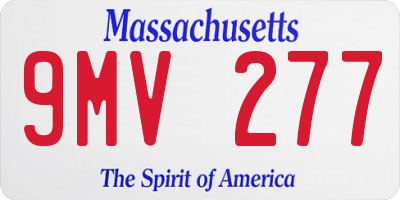 MA license plate 9MV277