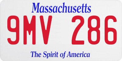 MA license plate 9MV286
