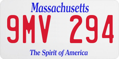 MA license plate 9MV294