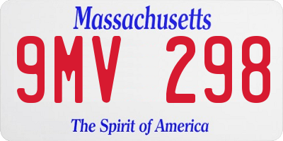 MA license plate 9MV298