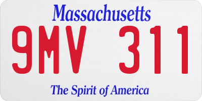 MA license plate 9MV311