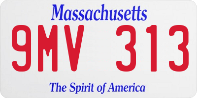 MA license plate 9MV313