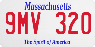 MA license plate 9MV320