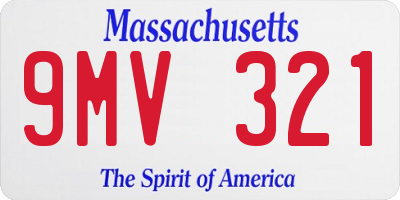 MA license plate 9MV321