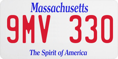 MA license plate 9MV330