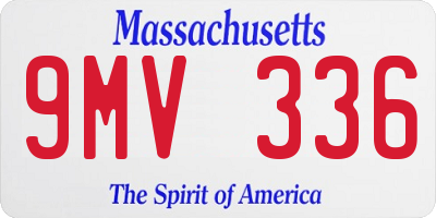 MA license plate 9MV336