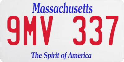 MA license plate 9MV337