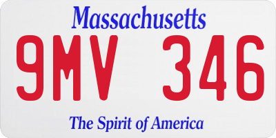 MA license plate 9MV346