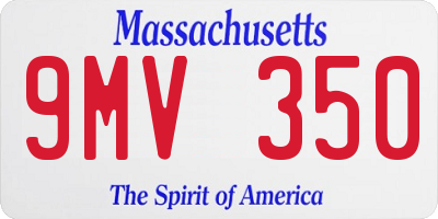 MA license plate 9MV350