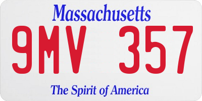 MA license plate 9MV357