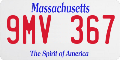 MA license plate 9MV367