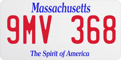 MA license plate 9MV368