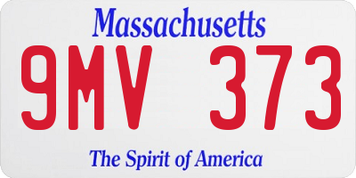MA license plate 9MV373