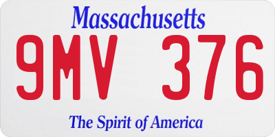 MA license plate 9MV376