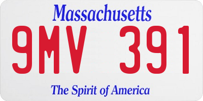 MA license plate 9MV391