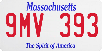 MA license plate 9MV393