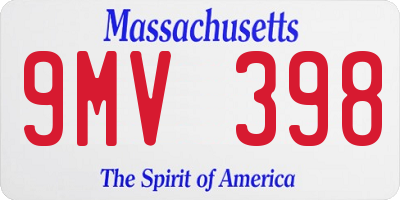 MA license plate 9MV398