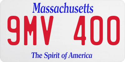 MA license plate 9MV400