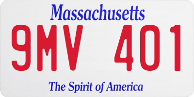MA license plate 9MV401