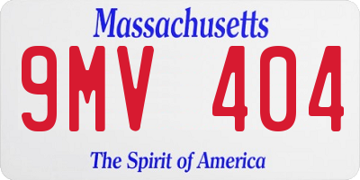 MA license plate 9MV404