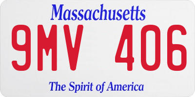MA license plate 9MV406