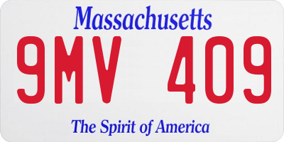 MA license plate 9MV409
