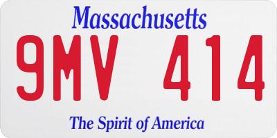 MA license plate 9MV414