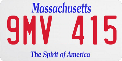 MA license plate 9MV415