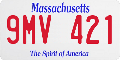 MA license plate 9MV421