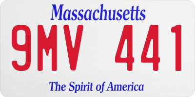 MA license plate 9MV441