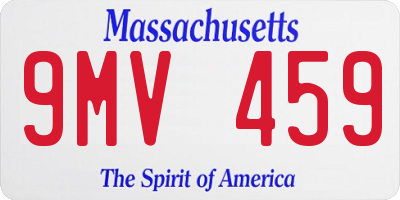 MA license plate 9MV459