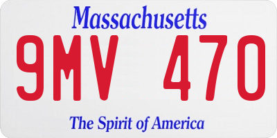 MA license plate 9MV470