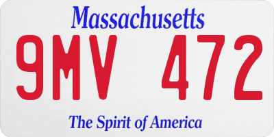 MA license plate 9MV472