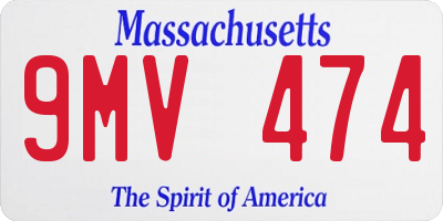MA license plate 9MV474