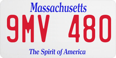 MA license plate 9MV480