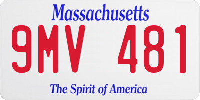 MA license plate 9MV481