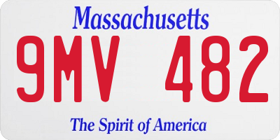MA license plate 9MV482