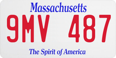 MA license plate 9MV487
