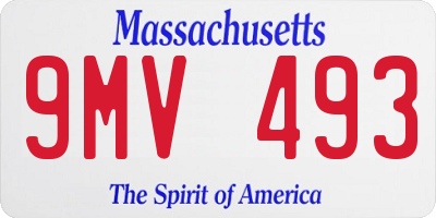 MA license plate 9MV493