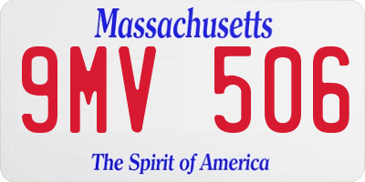 MA license plate 9MV506
