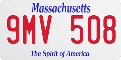 MA license plate 9MV508