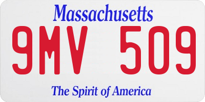 MA license plate 9MV509