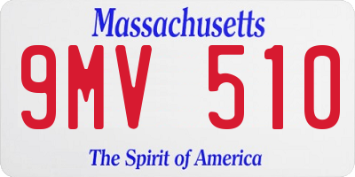 MA license plate 9MV510