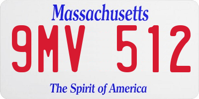 MA license plate 9MV512